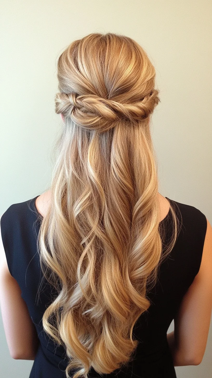 Effortlessly Glamorous Half-Up Twist: A Perfect Blend of Elegance and Ease