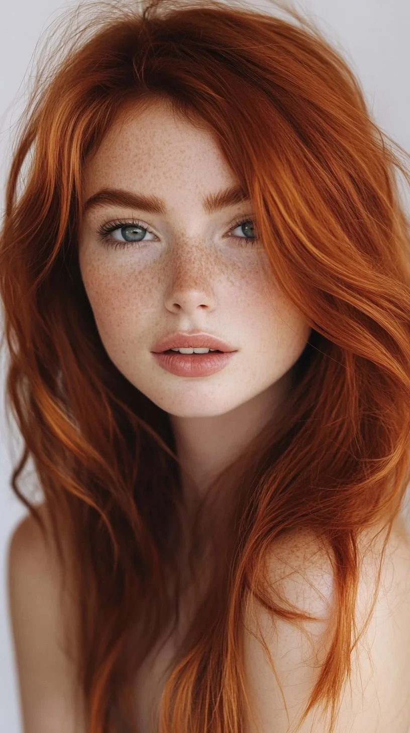 Effortlessly Luscious Waves: The Ultimate Redhead Statement Style