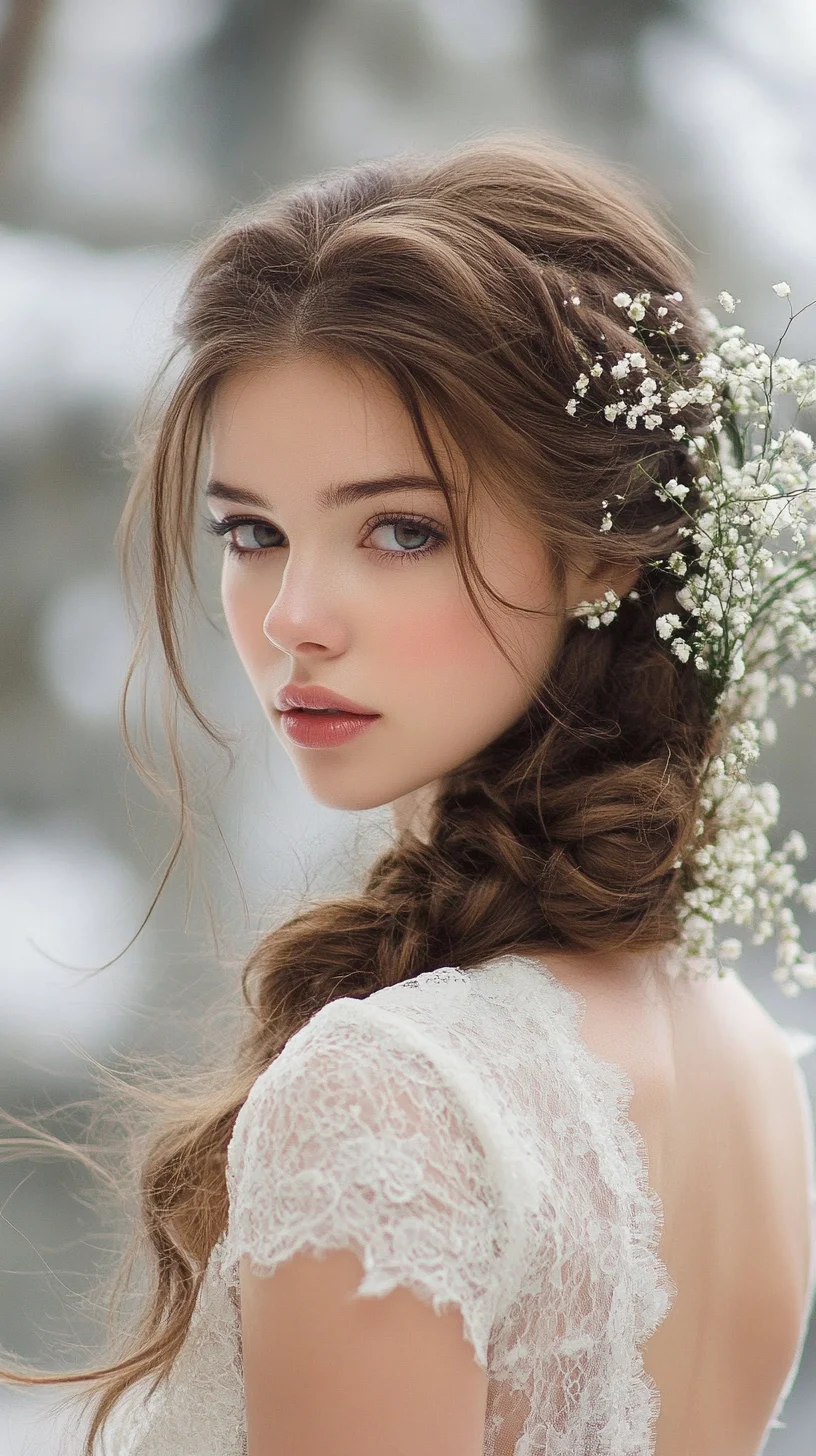 Effortlessly Romantic Boho Braid with Floral Accents