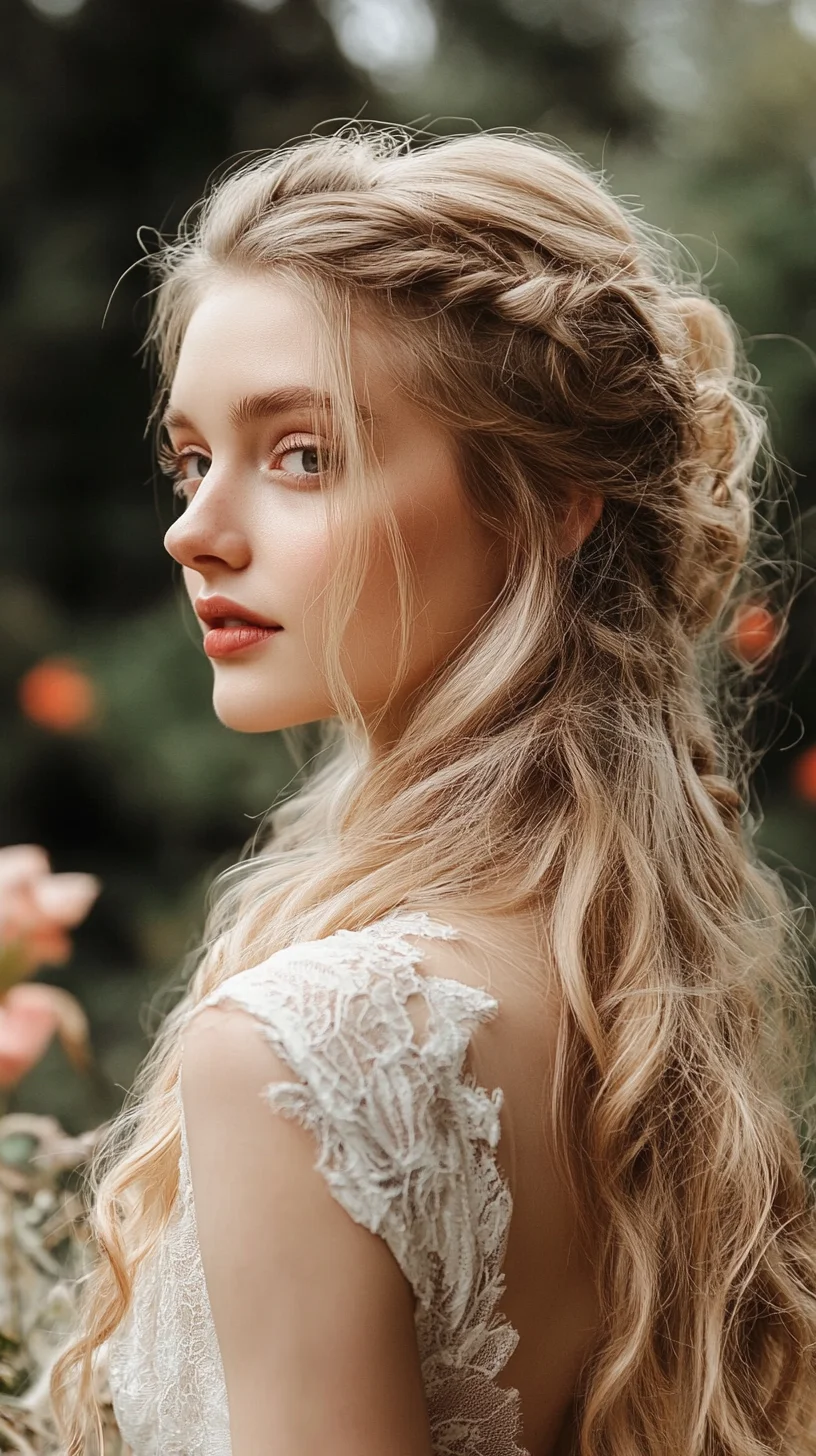 Effortlessly Romantic Braids and Waves for a Whimsical Look