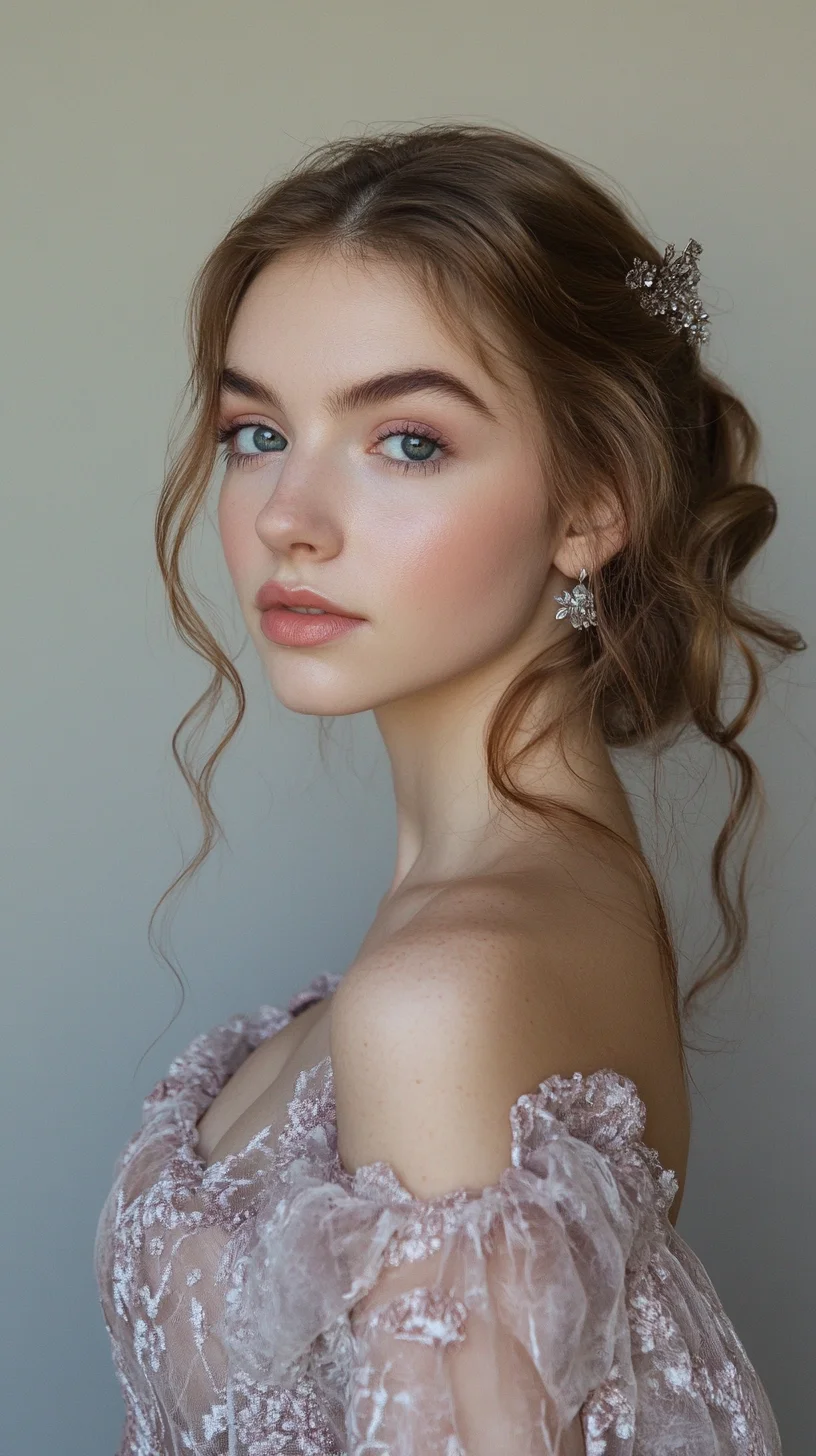 Effortlessly Romantic: The Enchanting Half-Up, Half-Down Bun Hairstyle