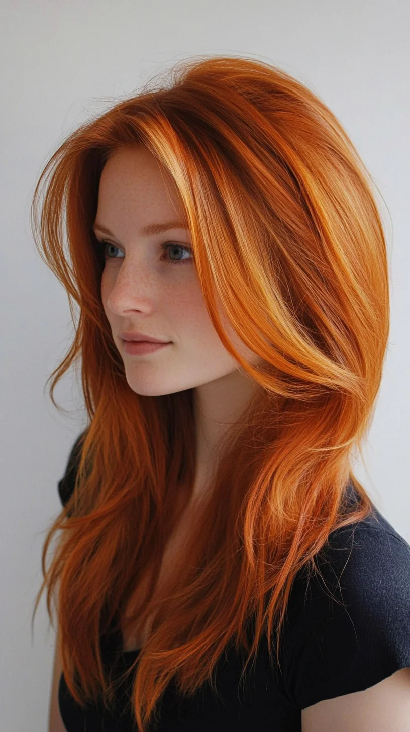 Effortlessly Voluminous Copper Waves for a Radiant Look