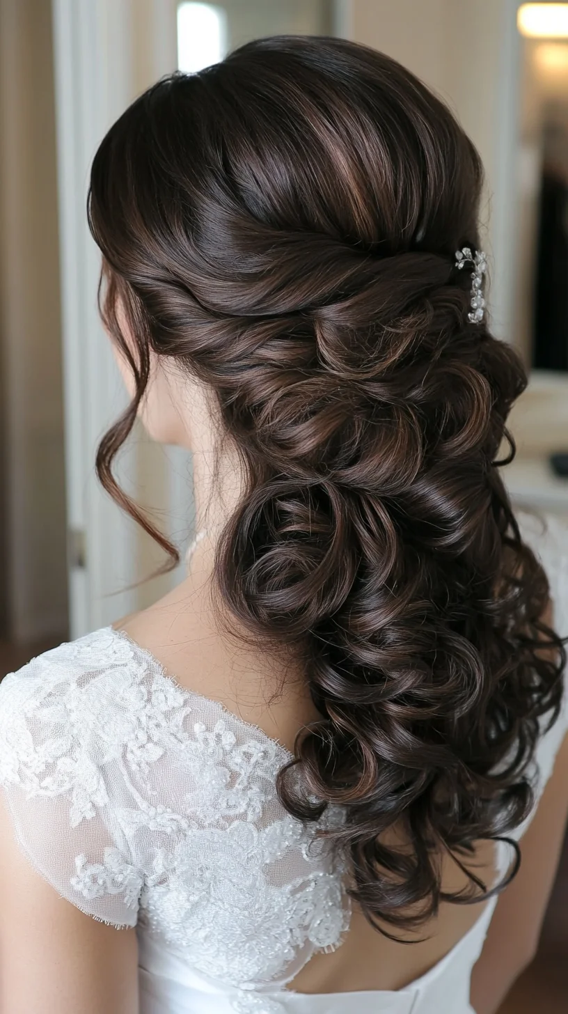 Elegant Cascading Curls: Perfect for Romantic Occasions