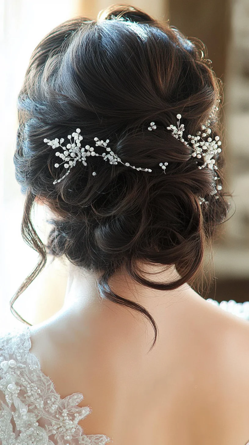 Elegantly Undone: The Romantic Updo with Delicate Embellishments