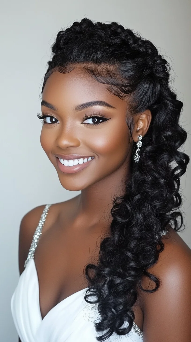 Elevate Your Elegance: Stunning Curly Half-Up Half-Down Hairstyle