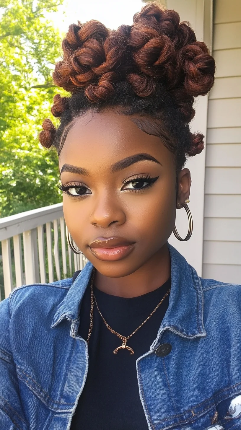 Elevated Elegance: Bold Bantu Knots for a Stunning, Vibrant Look