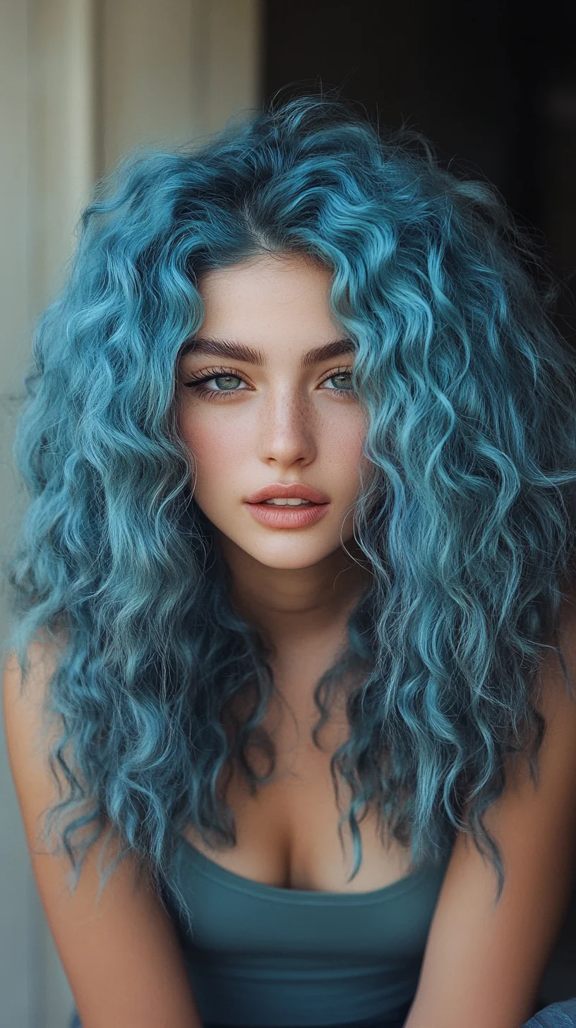 Embrace Boldness: The Vibrant Blue Curly Hair Revolution