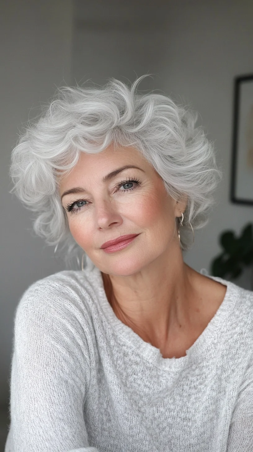 Embrace Effortless Elegance with Chic Silver Curls