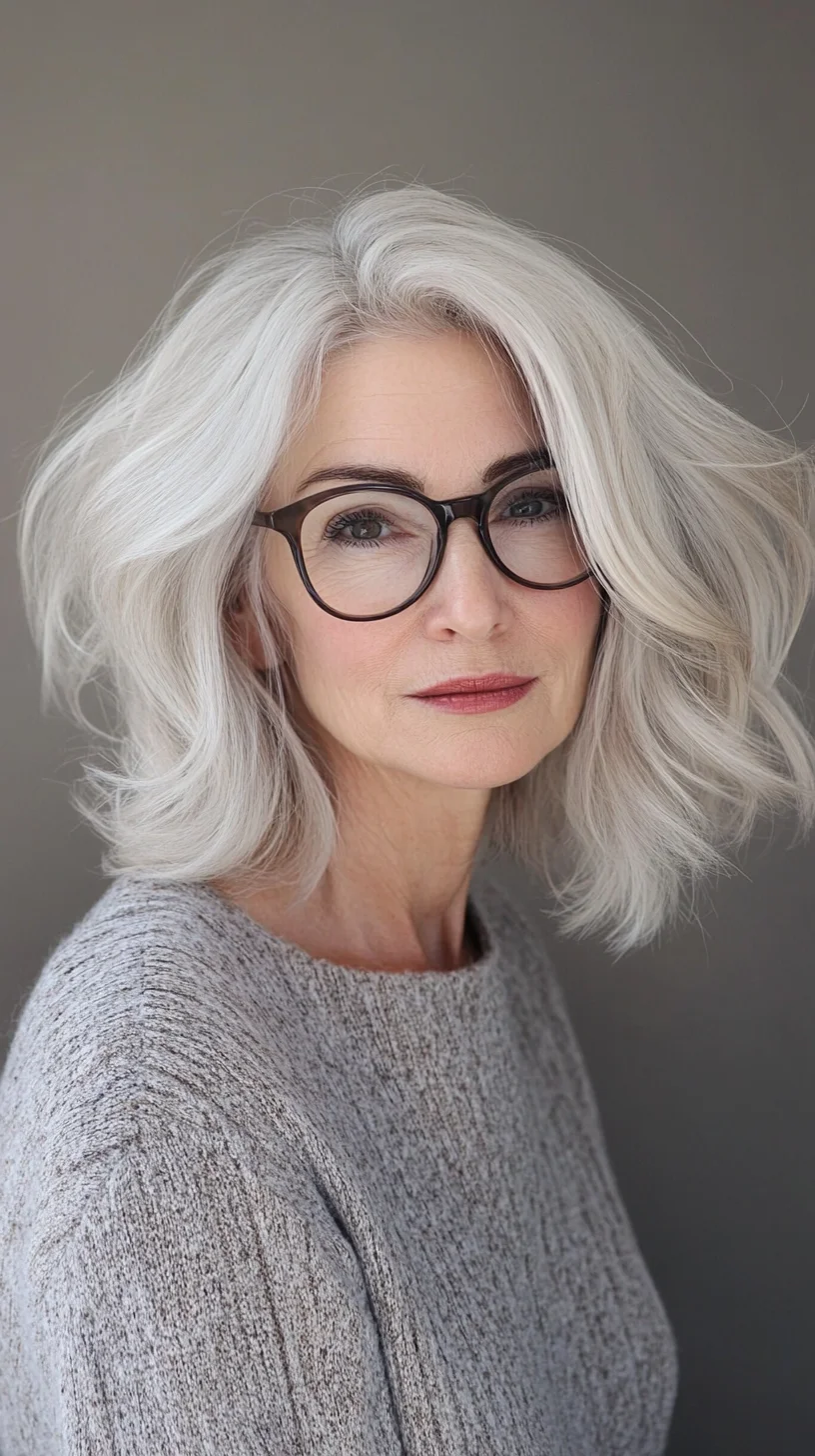 Embrace Effortless Elegance with Soft, Layered Waves for Silver Hair