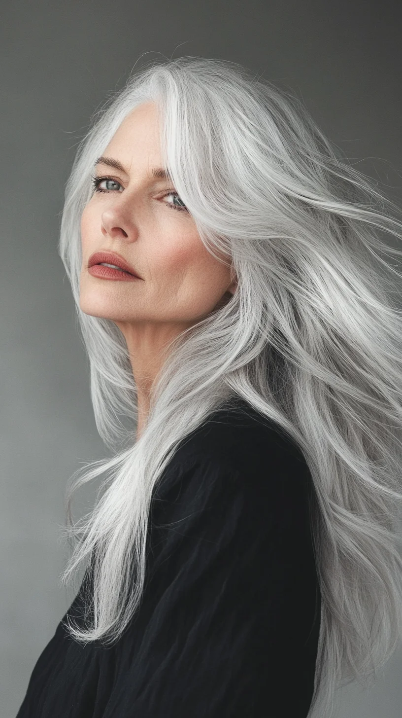 Embrace Elegance: The Allure of Long, Silvery Waves