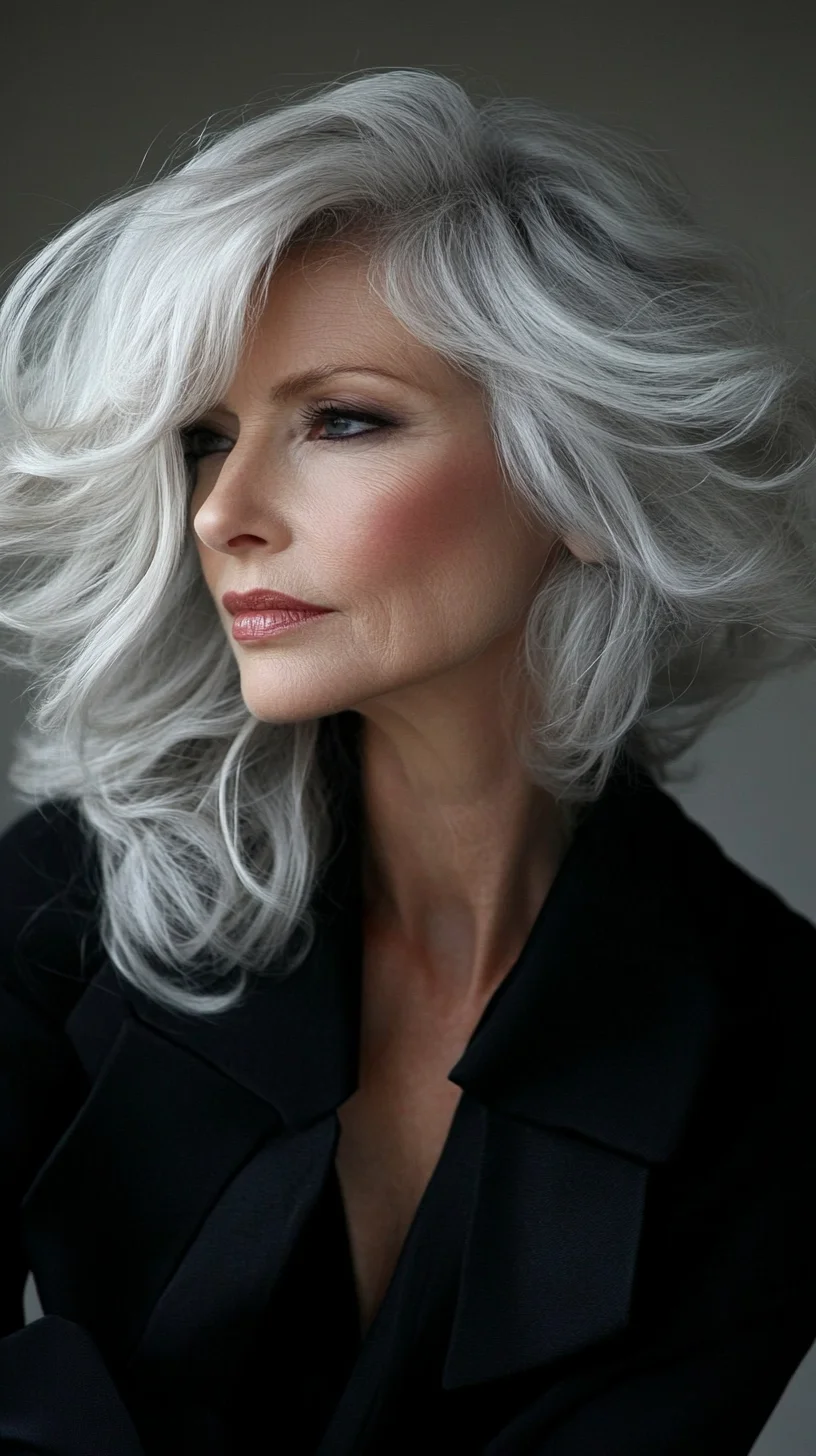 Embrace Elegance: The Timeless Soft Waves of Silver Hair