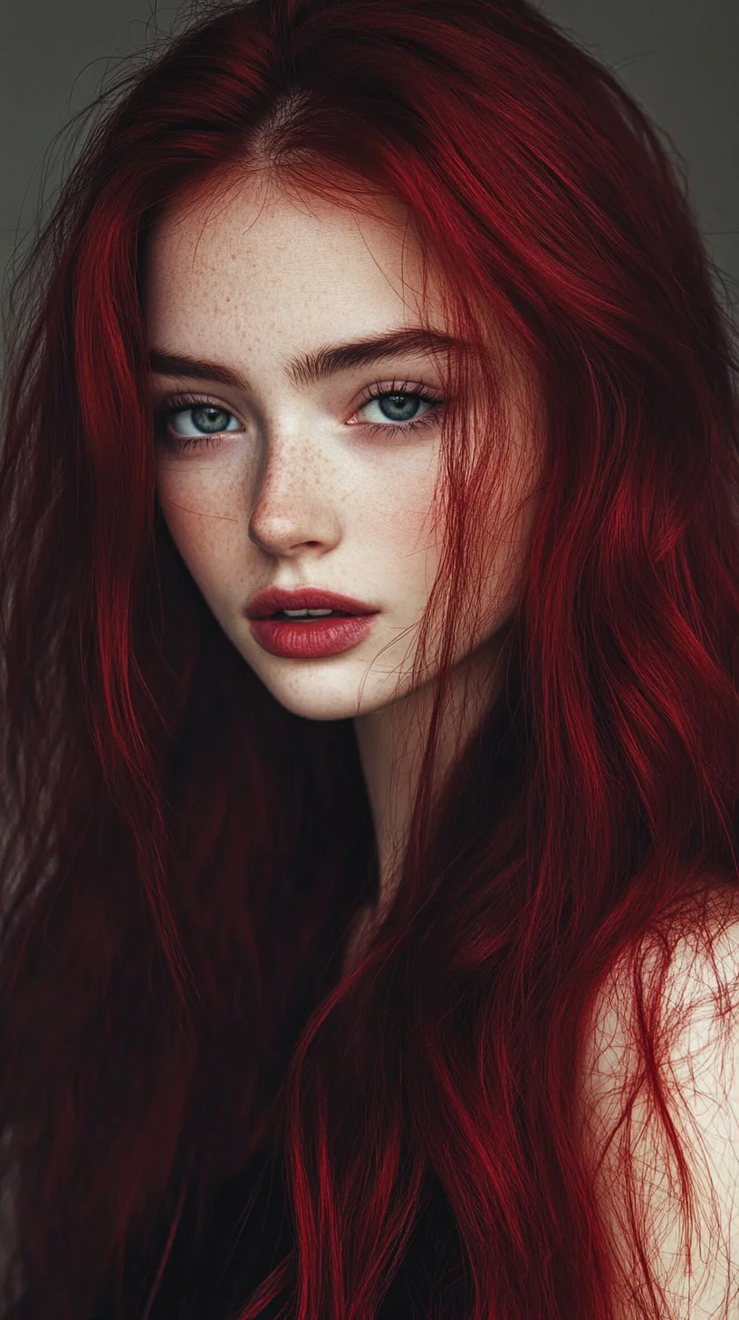 Embrace the Bold: Stunning Long, Vibrant Red Waves