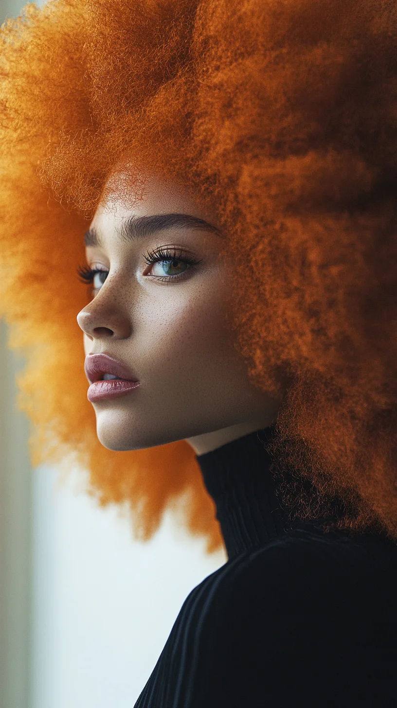 Embrace the Boldness: Vibrant Orange Afro for a Stunning Statement