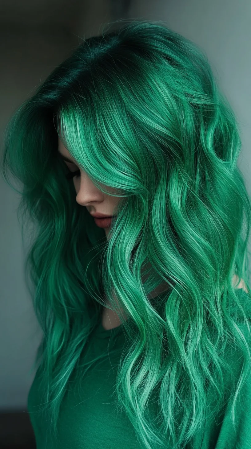 Embrace Vibrant Waves: The Allure of Lush Green Locks