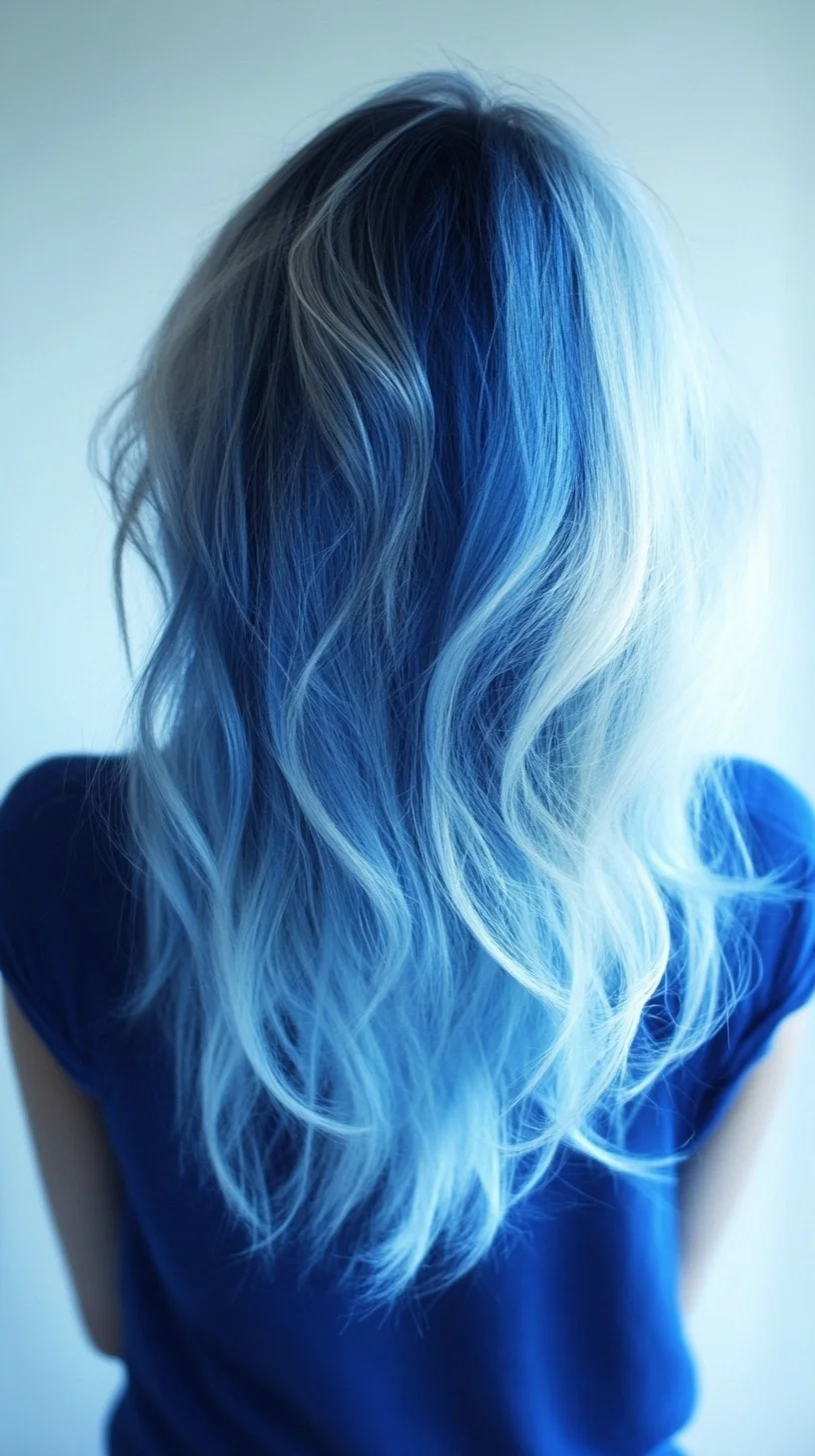 Enchanting Ombre Waves: Dive into Dreamy Blue Tresses