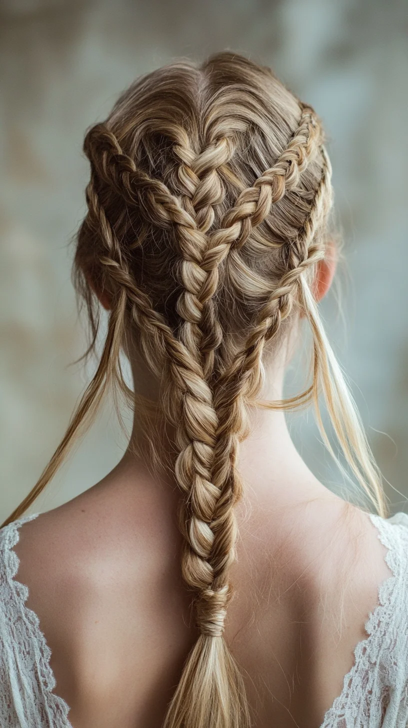 Intricate Braided Crown: A Chic Fusion of Elegance and Edginess