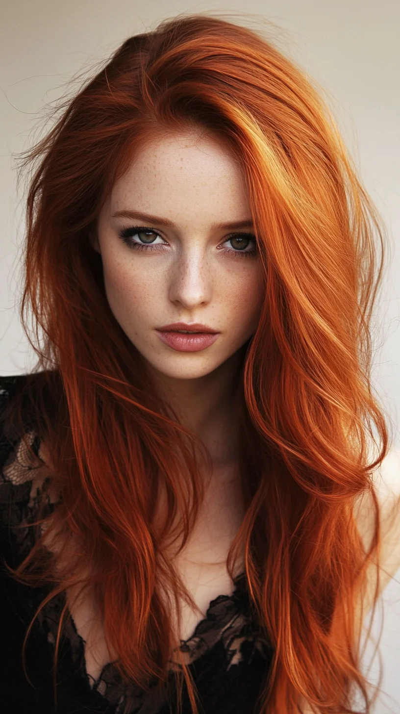 Luscious Copper Waves: Embrace Boldness with Effortlessly Glamorous Locks