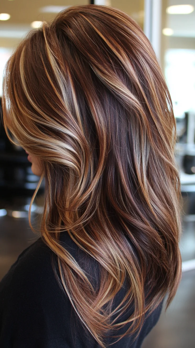 Luscious Layered Waves with Stunning Caramel Highlights