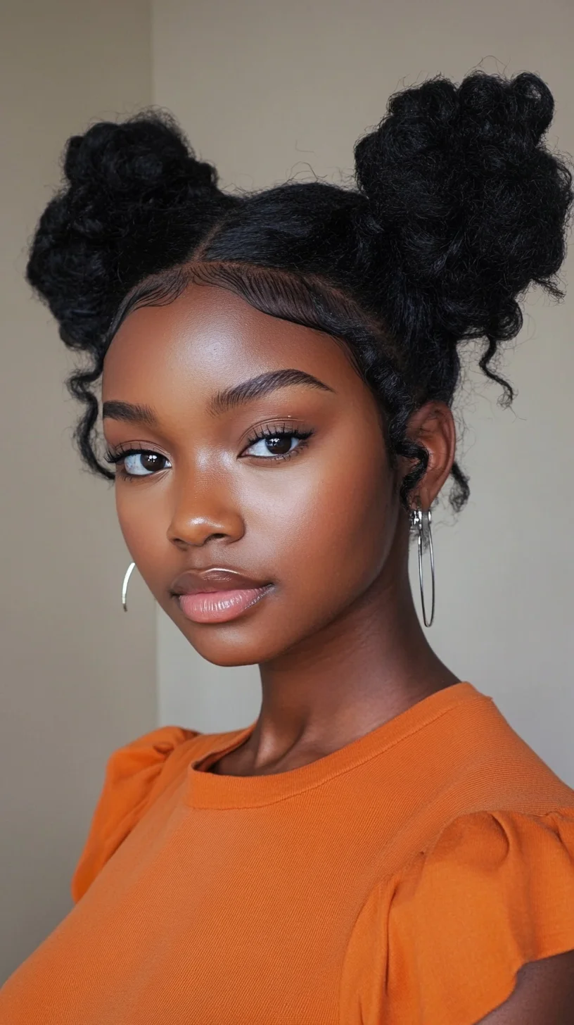 Playful Double Buns: The Perfect Blend of Chic and Fun for Any Occasion