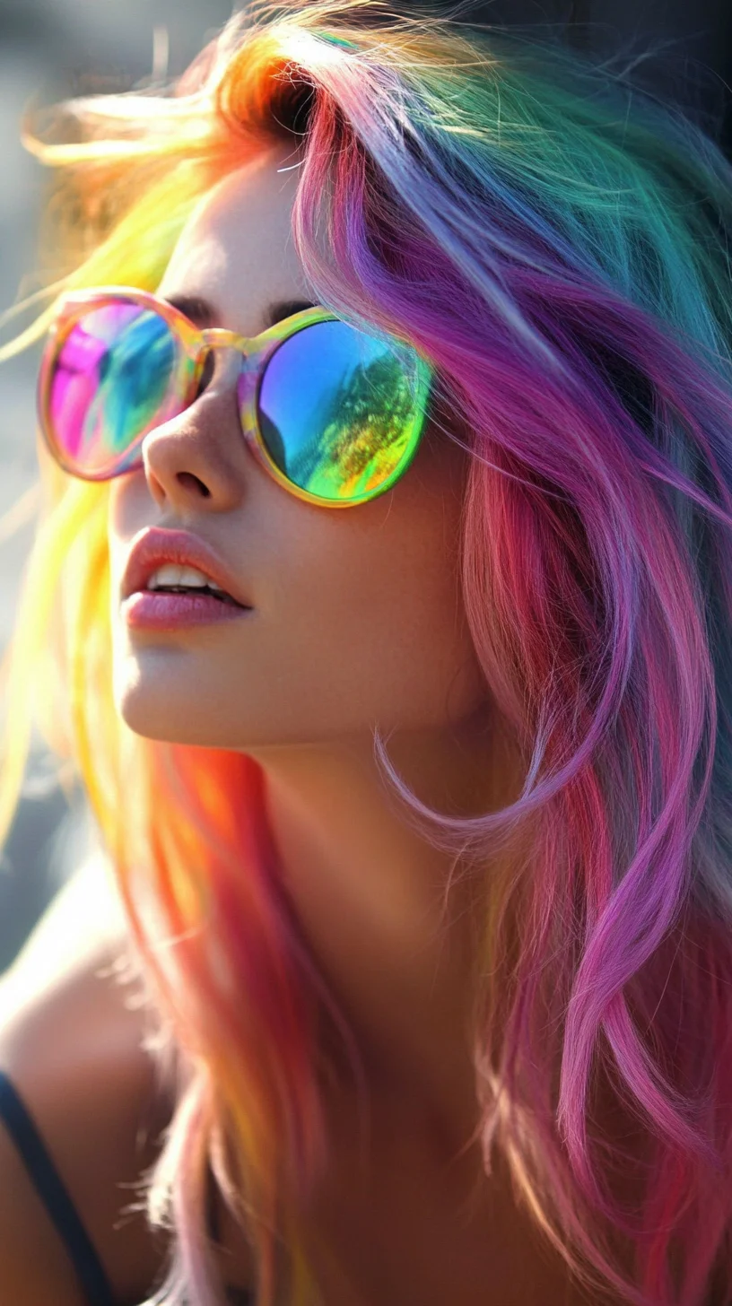 Rainbow Radiance: Embrace Vibrant, Multicolored Locks for a Bold Statement