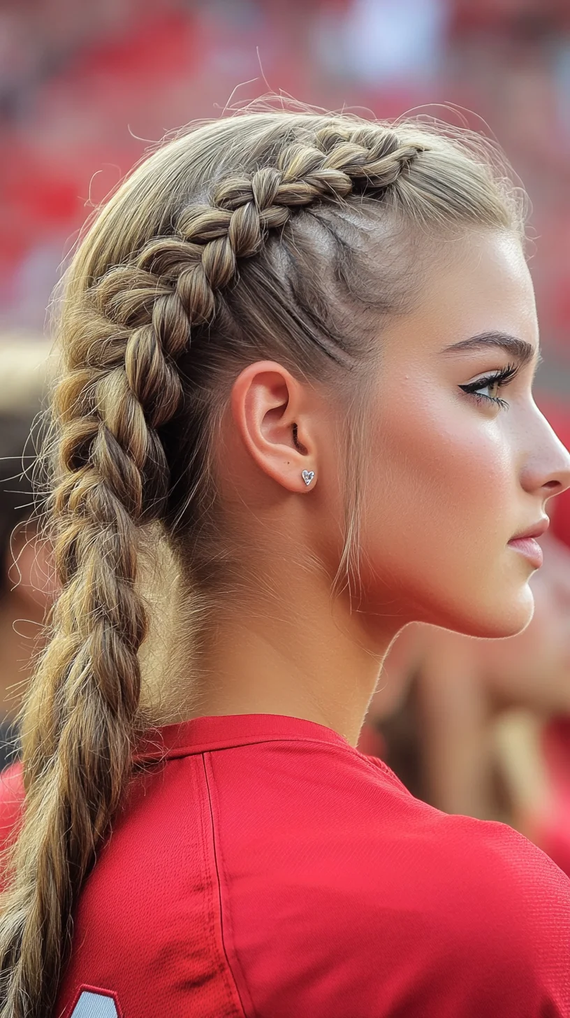 Sleek Double Braids: A Trendy and Athletic Look for Stylish Comfort