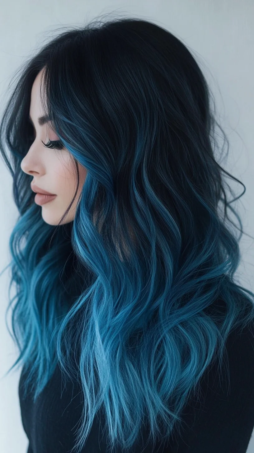 Stunning Blue Ombre Waves: A Bold Statement for Every Occasion