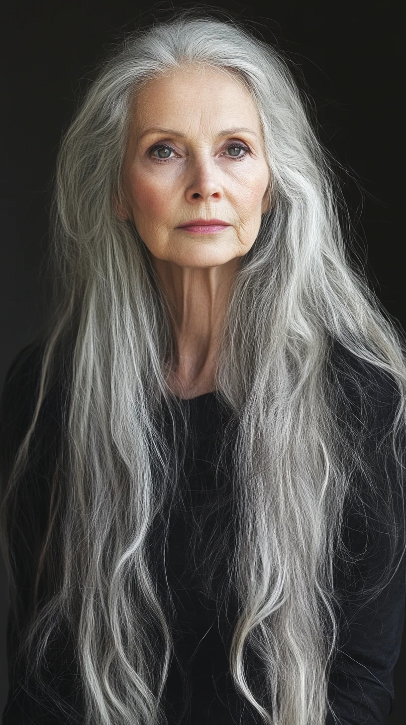 Timeless Elegance: Effortlessly Chic Long Silver Hair for Every Occasion