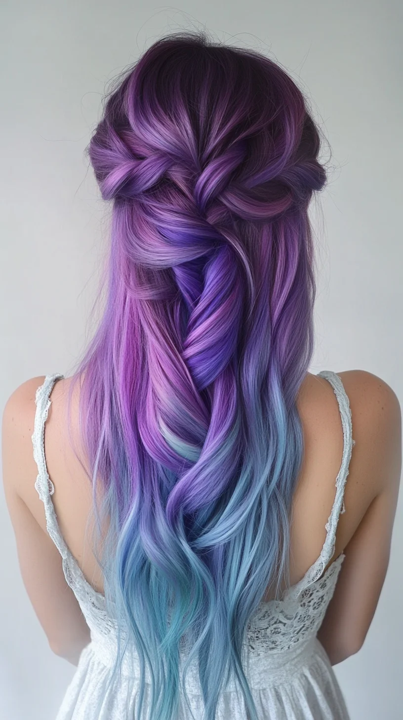 Transform Your Look: Stunningly Braided Ombre with Vibrant Colors