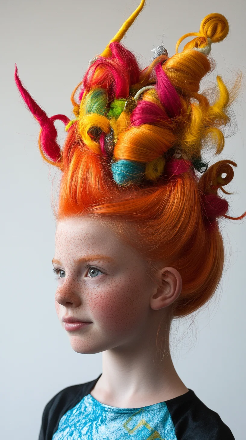 Vibrant and Playful: The Exuberant Carnival Updo for Bold Expressions