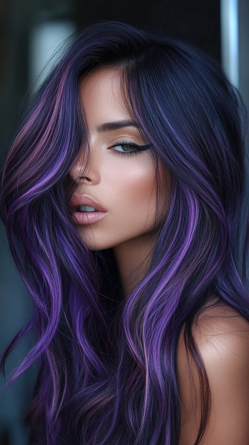 Vibrant Lavender Waves: A Bold Statement for Effortless Glam