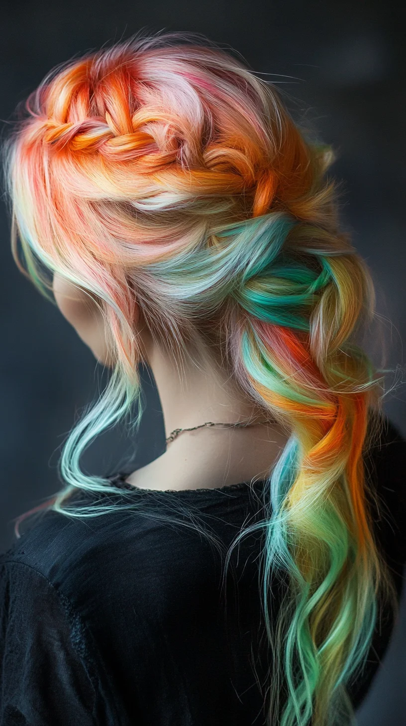 Vibrant Mermaid Waves: Mastering the Art of Colorful Braided Elegance