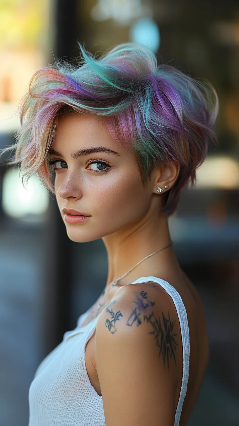 Vibrant Pixie Cut: Embrace Bold Colors with Effortless Chic