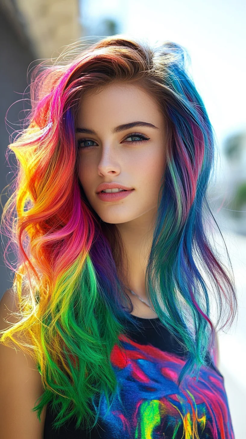 Vibrant Rainbow Waves: A Bold Statement for Creative Souls