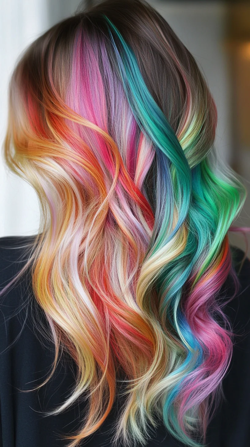 Vibrant Rainbow Waves: A Kaleidoscope of Colorful Elegance