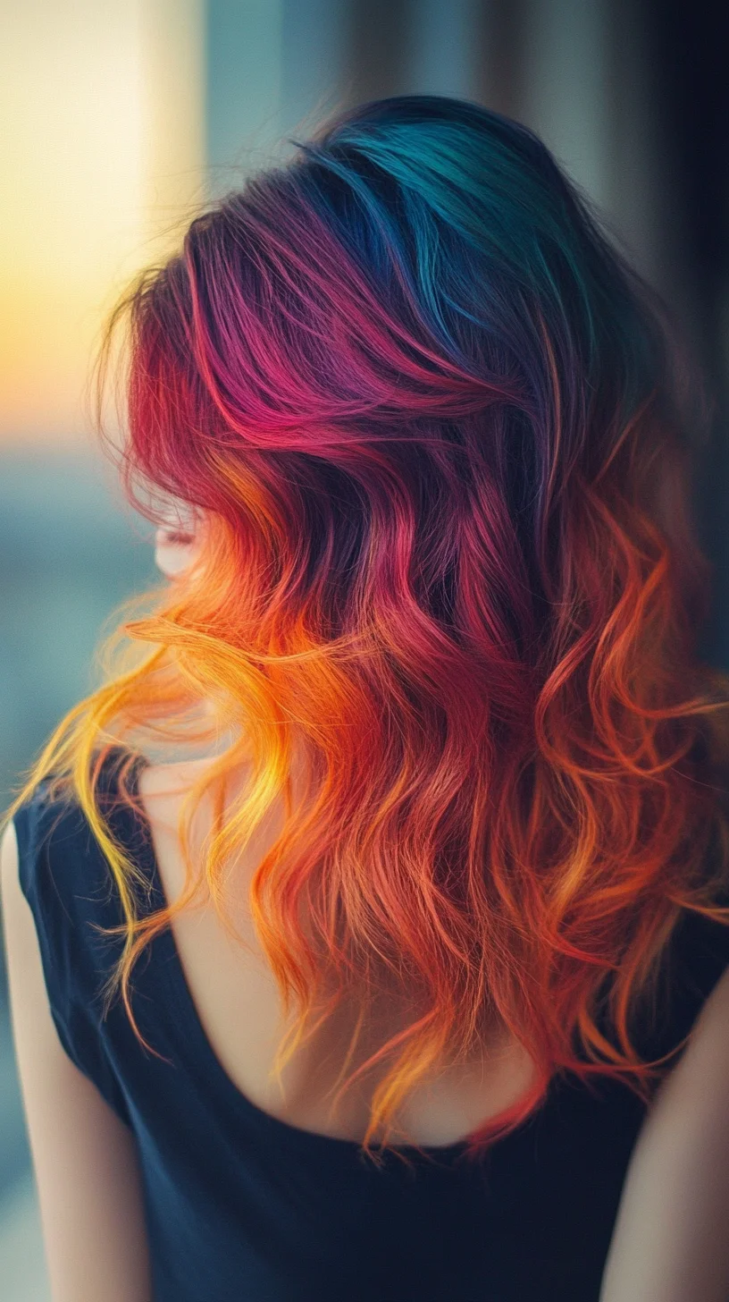 Vibrant Waves: A Stunning Blend of Sunset Colors for Bold Individuals