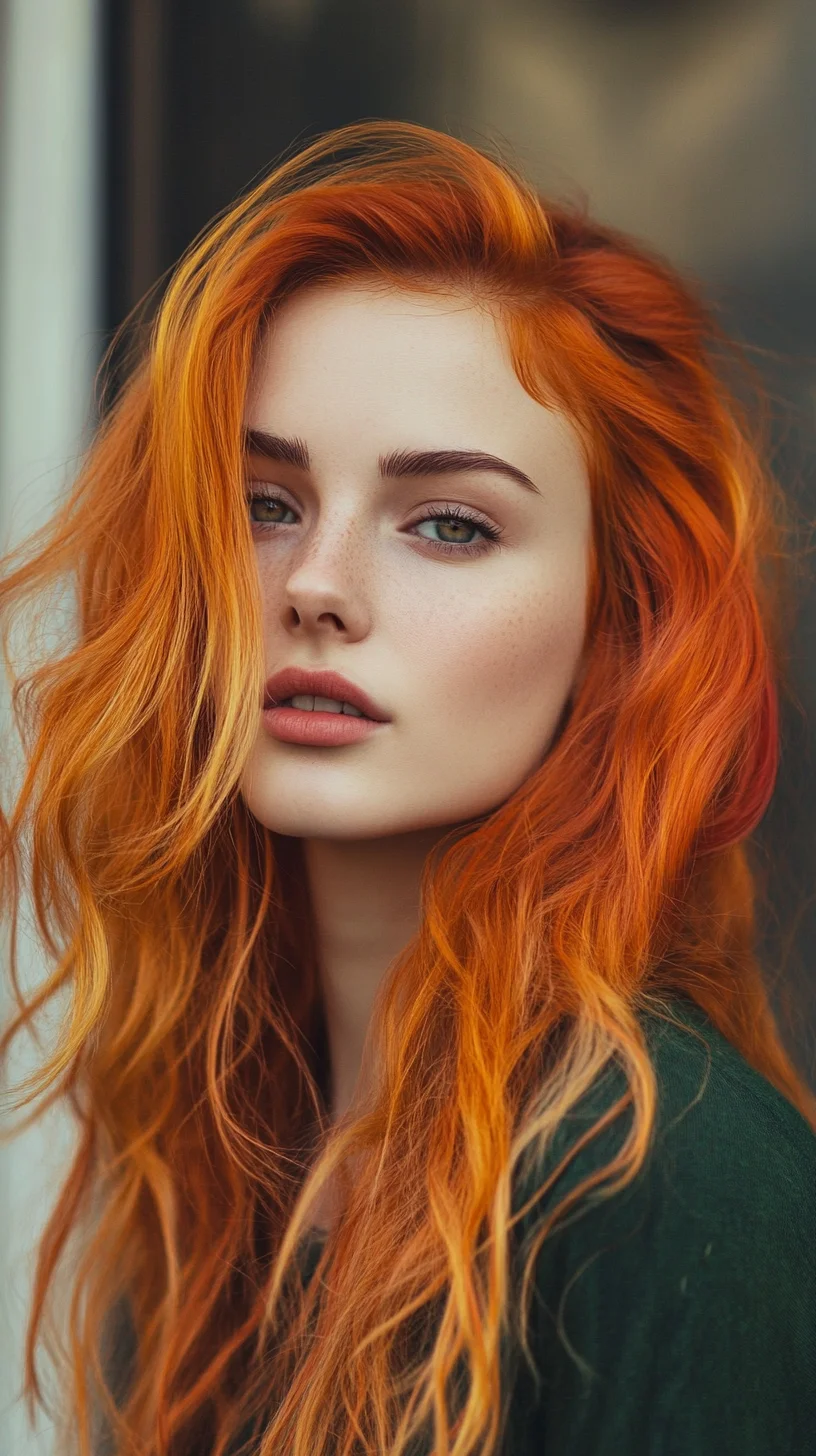 Vibrant Waves: Embrace Bold Orange Tresses for a Striking Look