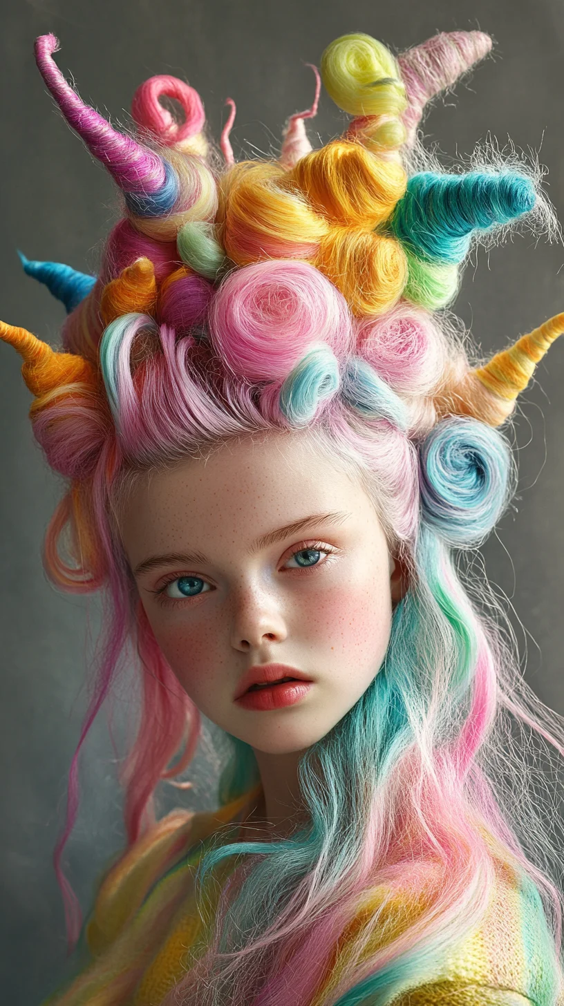 Whimsical Whirls: Embrace the Fantasy with Colorful, Curl-Infused Styles